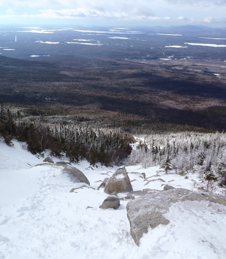 winter mount katahdin view