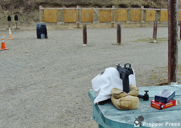 Handgun Rest at shooting range