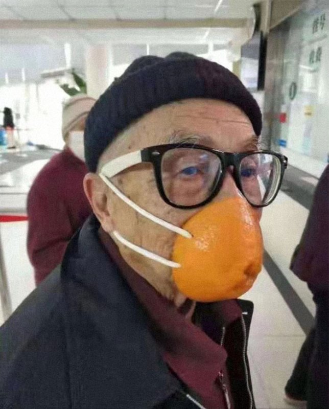 orange fruit face mask