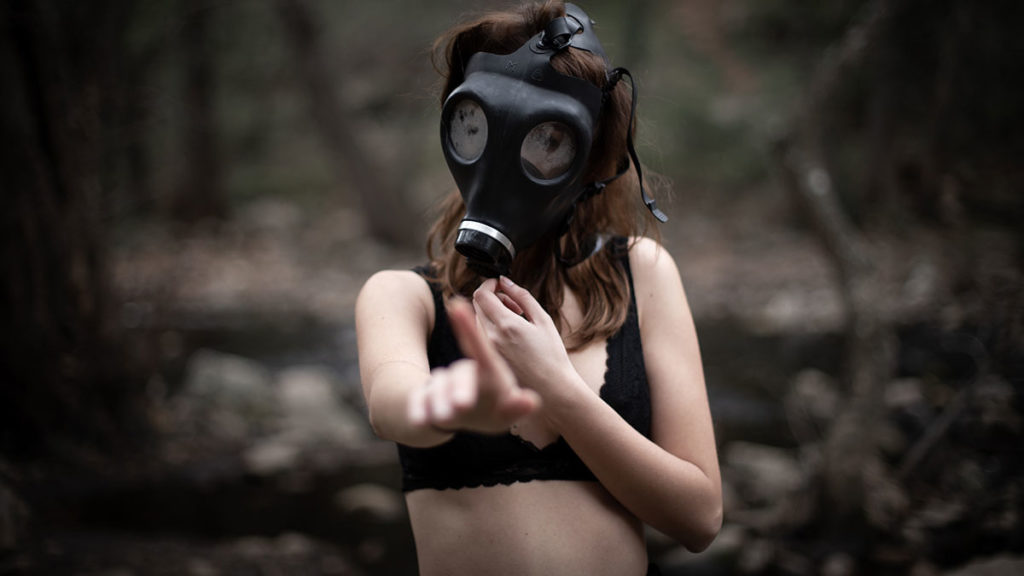 gas mask fashion feature