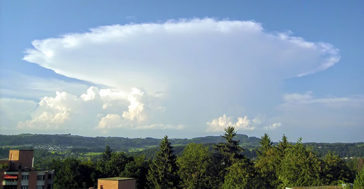large cumulonimbus clouds