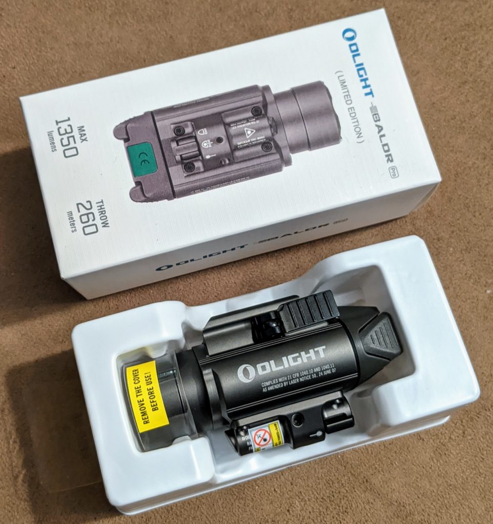 unboxing the olight baldr pro