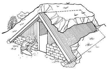 above ground a-frame shelter
