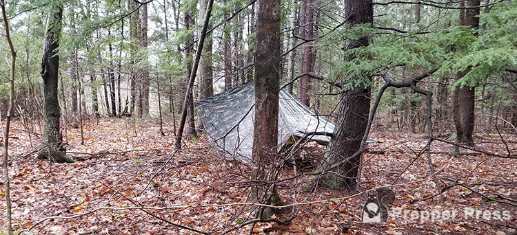 hidden camo survival tarp