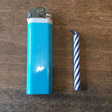 Bic lighter and candle