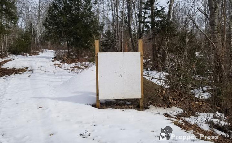 backyard shooting range in woods