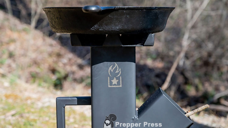 how to cook with a rocket stove feature