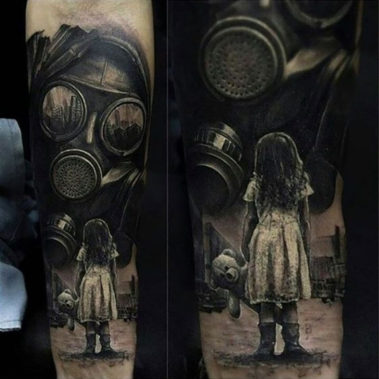 post-apocalyptic tattoo child