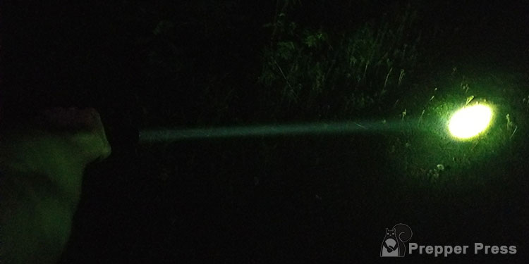 laser excited phosphor flashlight