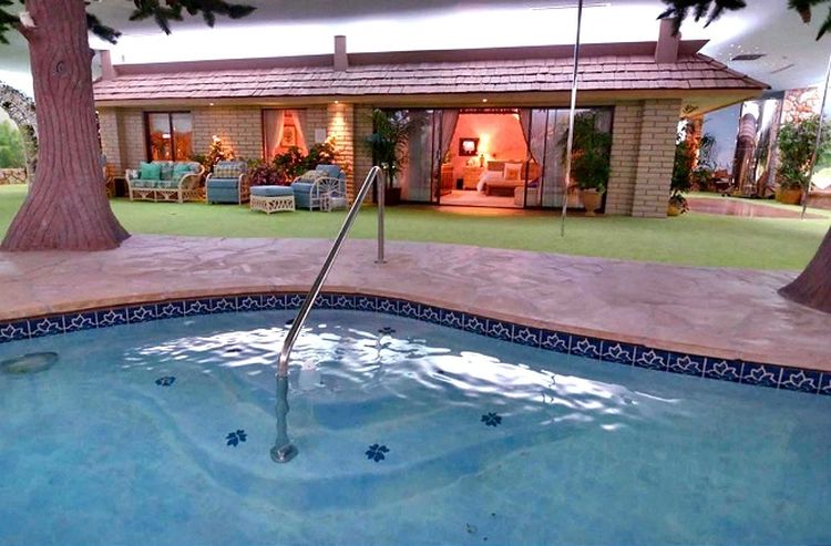 pool with house