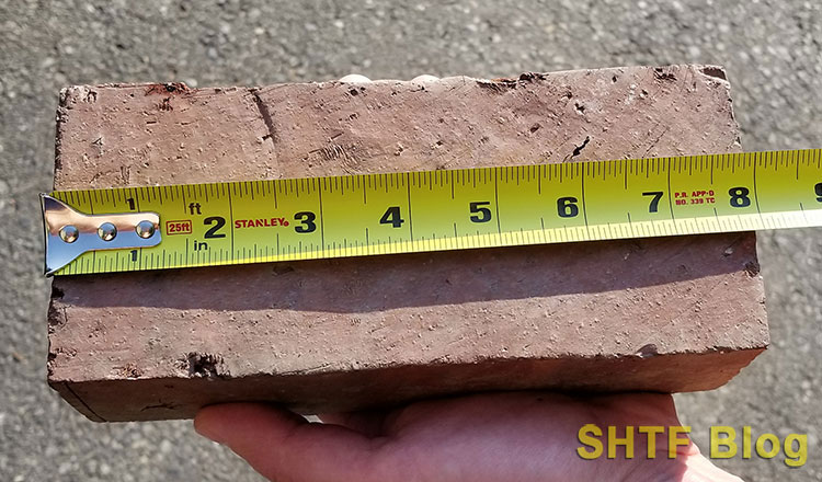 average brick length