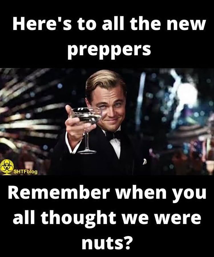 here is to all new preppers