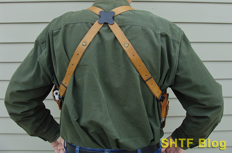 SB 88 Shoulder Holsters Galco Rear