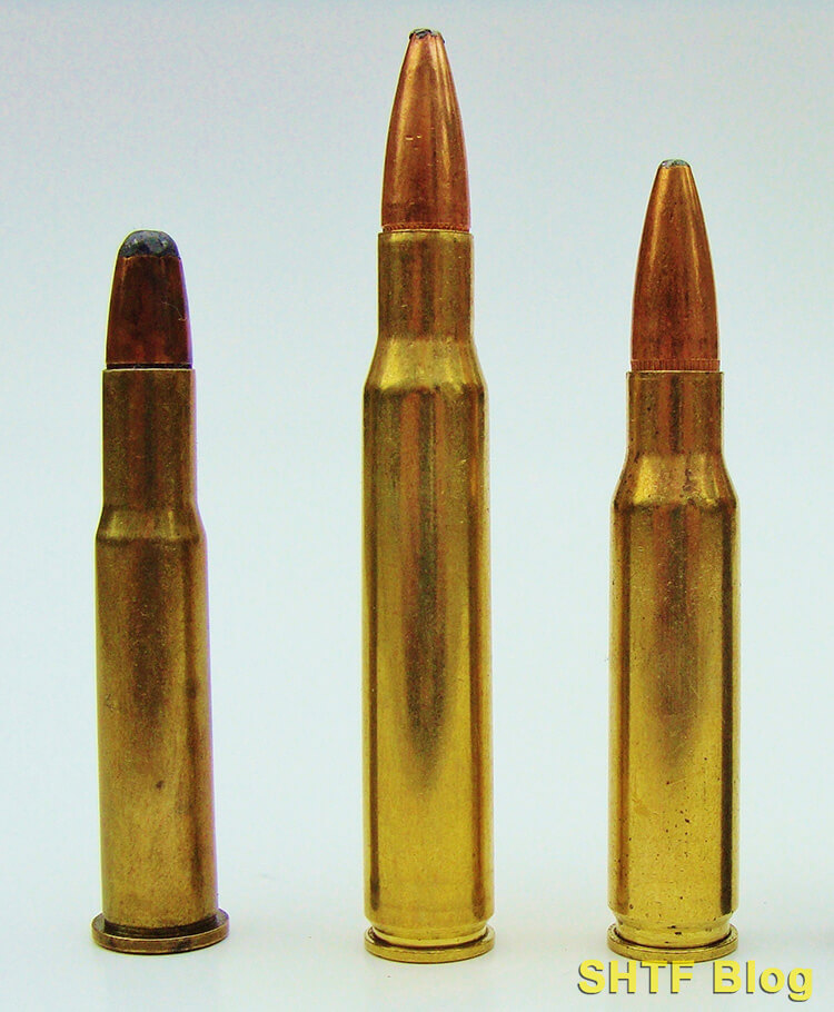.30-30 vs  .30-06 vs .308 cartridges