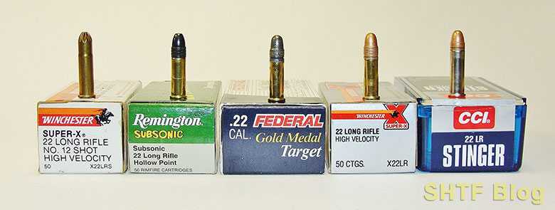 Cartridges 22 LR Types