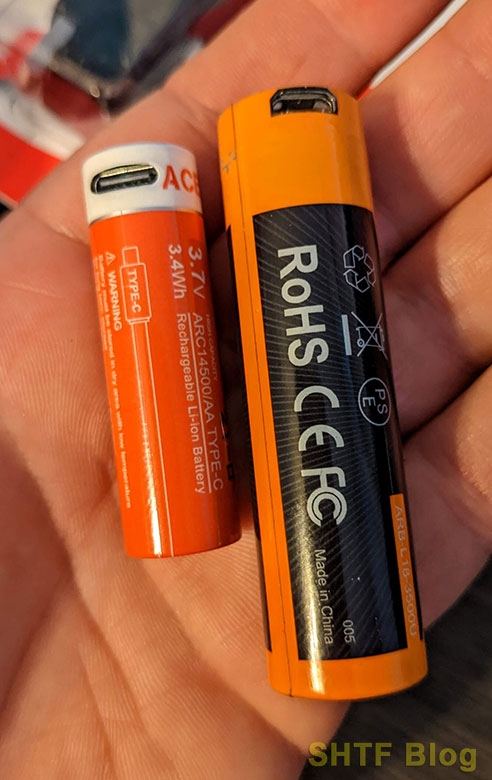 SHTFblog EDC flashlight USB rechargeable battery fenix 1