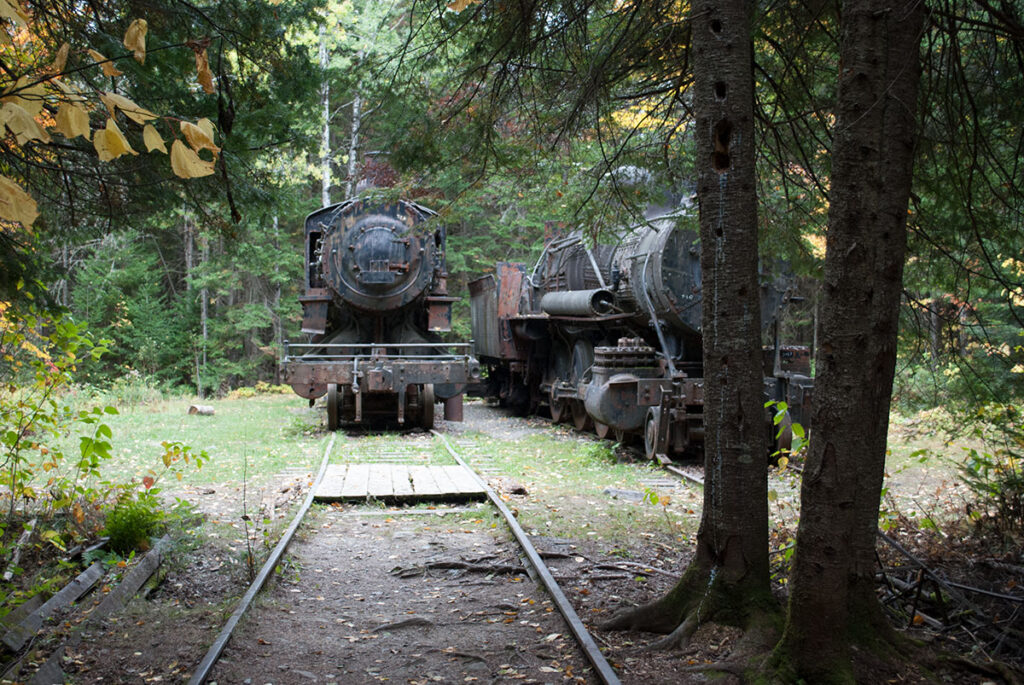 abandoned ghost trains
