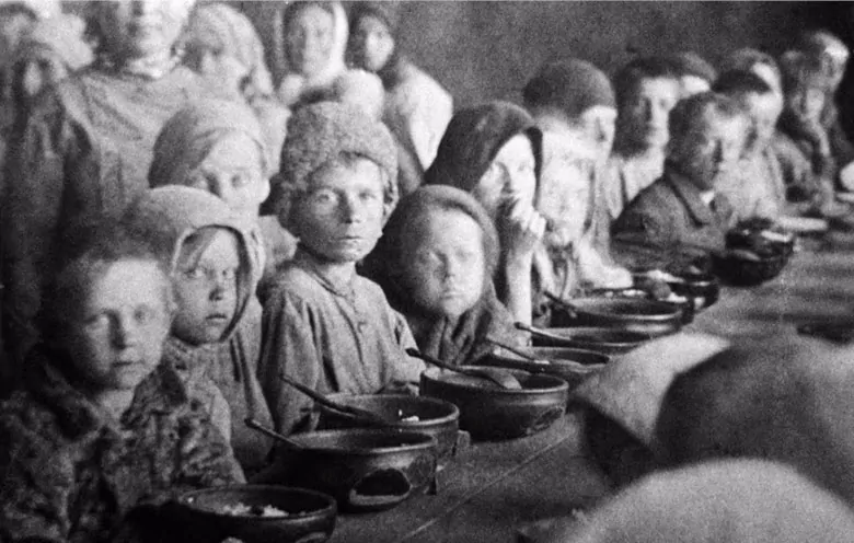hungry Russian children