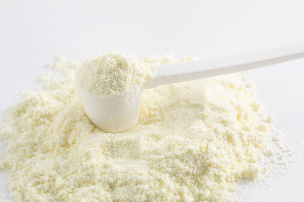 scoop of powdered milk