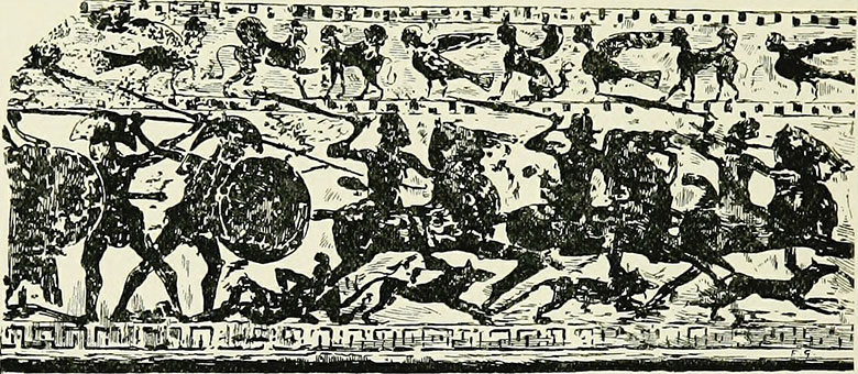 Roman war dogs in battle