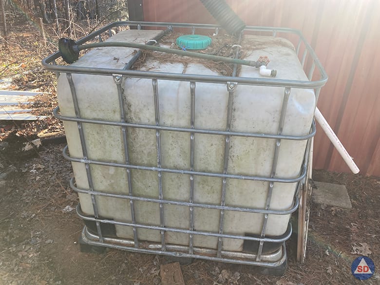 one of my IBC totes used for watering animals
